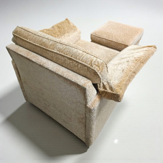 Image 1 of Vintage soft-seating lounge chair camel/ bèige velours 1970s