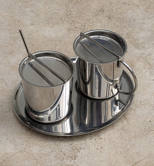 WMF Chromargan Design Set à sucre et à lait en acier inoxydable