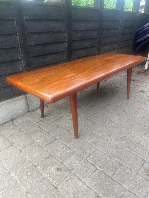 Mesa de centro Mid-Century Modern de teca de Jacob Nielsen & Sønner para Odder Møbelfabrik