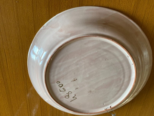 Vintage italienischer sizilianischer Keramik-Wandteller mit handbemalten Zitronen – 43 cm, 1970er Jahre (photo 2 of 8)