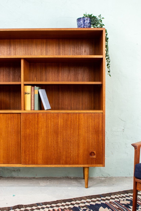 Image 1 of Vintage teakhouten dressoir, boekenkast, bijzettafel, ladekast, Deens, jaren 60