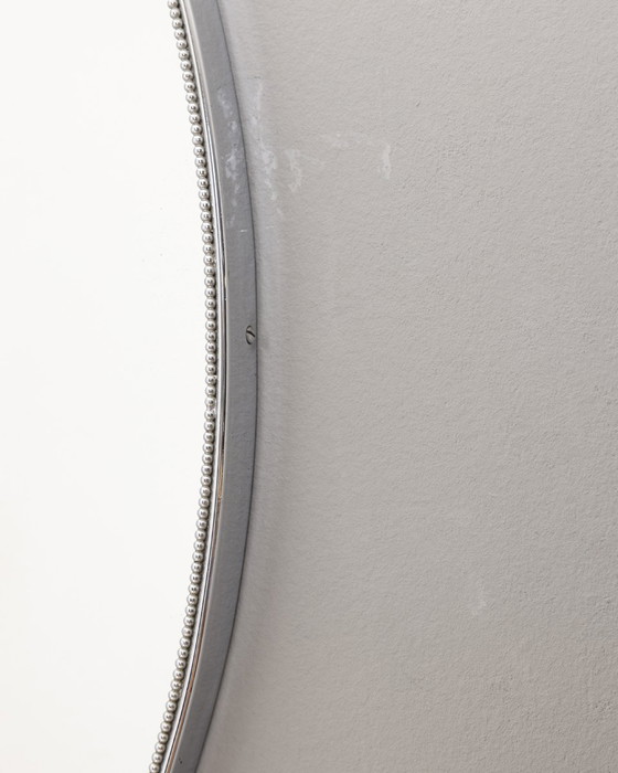 Image 1 of Vintage 70s wall mirror chrome metal Italian design