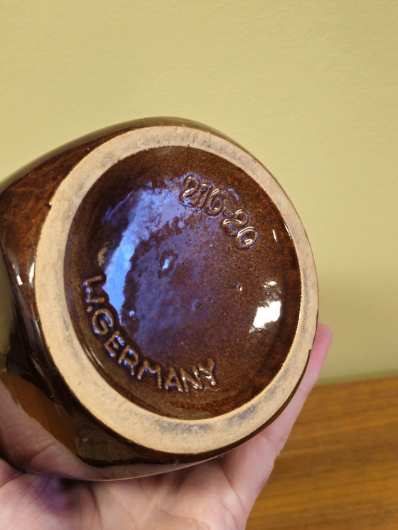 Image 1 of Vintage West Germany Vaas Vaasje Bruin