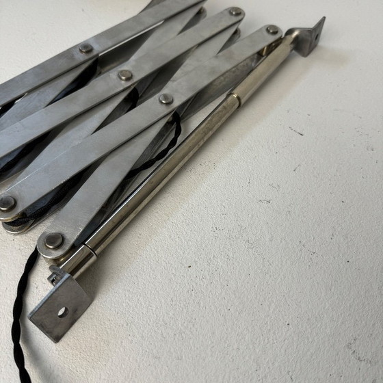 Image 1 of ALTE GROSSE LAMPE INDUSTRIELLE AKKORDEON-WANDLEUCHTE