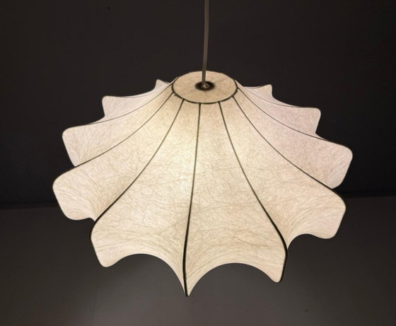 Image 1 of Mid-century Cocoon pendant lamp by Friedel Wauer for Goldkant Leuchten, Germany, 1970s.