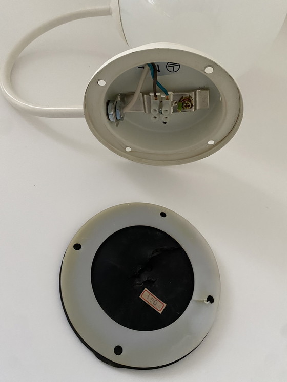 Image 1 of Applique murale IKEA Spage Age blanche - globe - Vintage