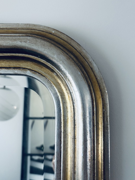 Vintage Doberal Facetspiegel – Zilver/Goud – 93 × 74 Cm – Wood, Glass (photo 4 of 8)