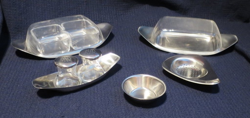 Coctelera Wagenfeld WMF, mantequera Max Moritz, colador de té – servies, Metal