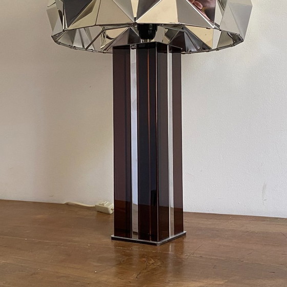 Image 1 of Kinetic lamp. 1970. Smoked plexiglass. Space age.