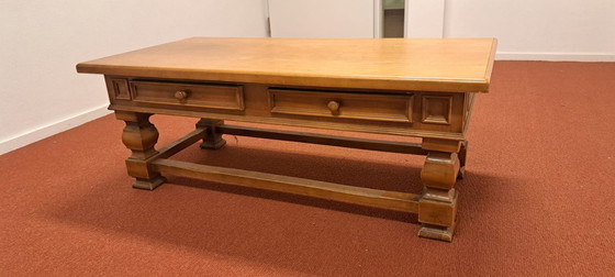Image 1 of Classic wooden coffee table with drawers – solid & timeless