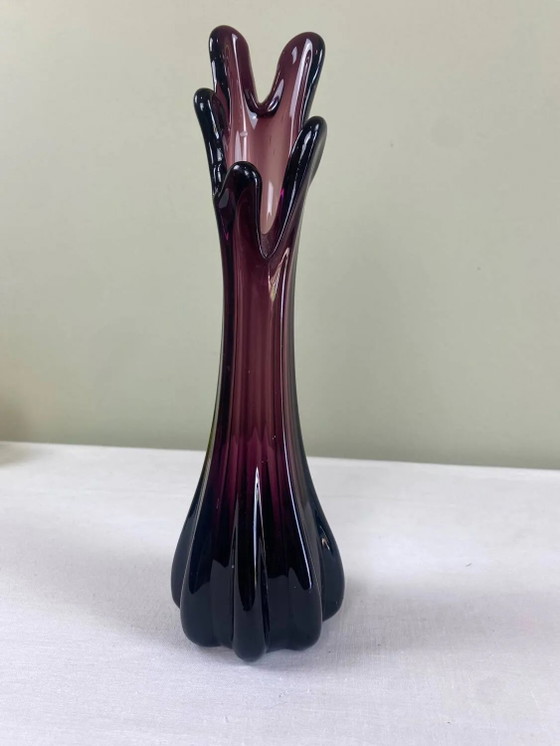 Vintage five-finger vase – Crystal, Glass (photo 10 of 10)