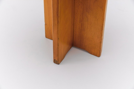 Image 1 of Conjunto de 6 taburetes de roble al estilo de Pierre Chapo, Francia, años 60