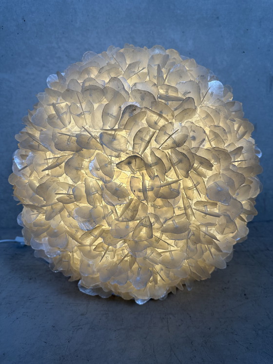 Image 1 of Lampadaire vintage XL en capiz