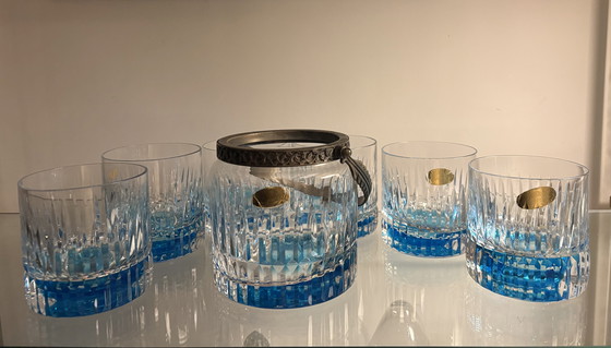 Image 1 of Set da whisky in cristallo tagliato a mano vintage Maestri Muranesi