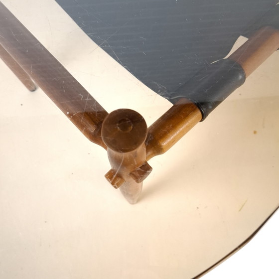 Image 1 of Vintage Danish design coffee table 1970s teak/glass