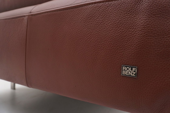 Image 1 of Rolf Benz Dono Couch Sofa Corner Couch Corner Sofa Leather Dono brown cognac pull-out