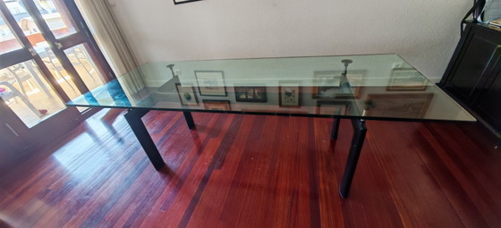 Tavolo da Pranzo Design Le Corbusier e 8 Sedie Vintage – Set da pranzo, Glass, Metal (photo 10 of 11)