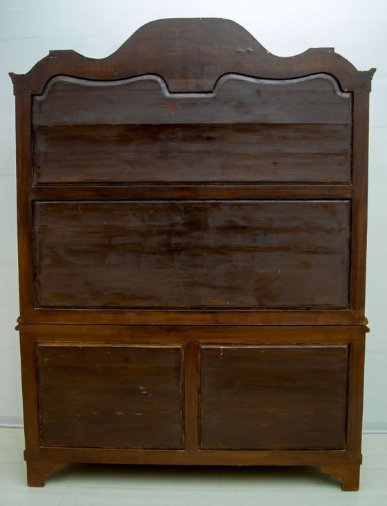 Image 1 of Trumeau holandés del siglo XX de nogal con incrustaciones de arce, Países Bajos, 1950