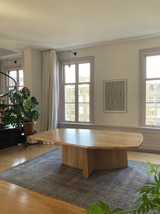 Image 1 of Grande table design en chêne massif - Faas van Dijk - Ozenfant - Linteloo