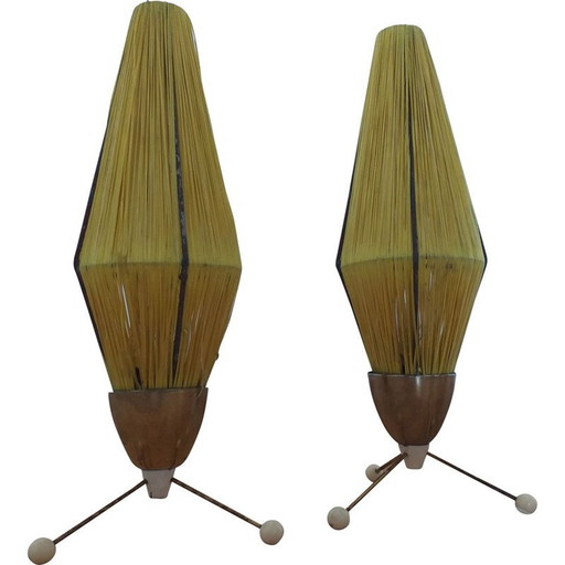 Par de lámparas cohete vintage, 1960