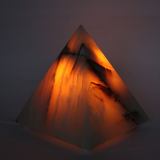 Image 1 of Vintage onyx piramide lamp