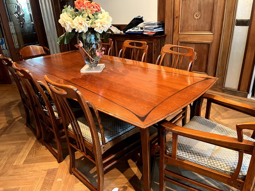 Schuitema Art Nouveau Large Dining Room Set With 8 Chairs