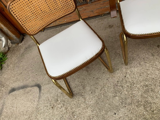 1 of 4 Mid Century Modern Upholstered Cesca Chair Italy 1970, Breuer, Adjustable recliner chair, Metal, Chrome (photo 5 of 7)