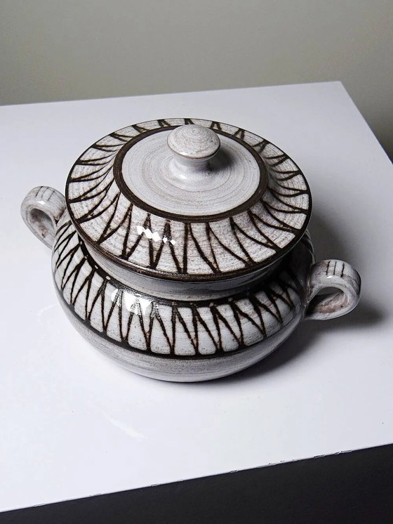 Vintage covered pot in ceramic from Vallauris, Émile Masson, 1960s-1970s. – Crockery, Porcelain (photo 6 of 9)
