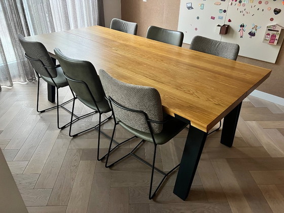 Qliv Side To Side Mesa de comedor 220x100 – Mesas de comedor, Wood, Metal (photo 4 of 5)