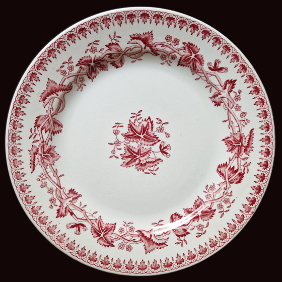 Image 1 of 6 assiettes plates Geranium Red From Société Céramique