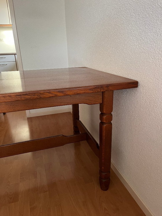 Image 1 of Oak dining table (6 people)