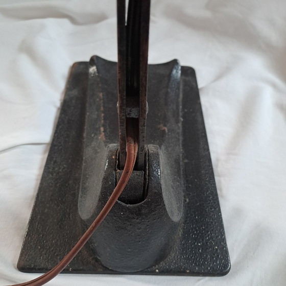 Image 1 of Schaco G1285 Notarlampe, zweiarmig, Emaille-Schirm aus den 1920er Jahren