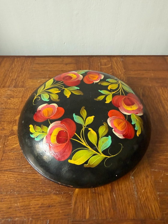 Image 1 of Boîte en bois peinte à la main – artisanat russe