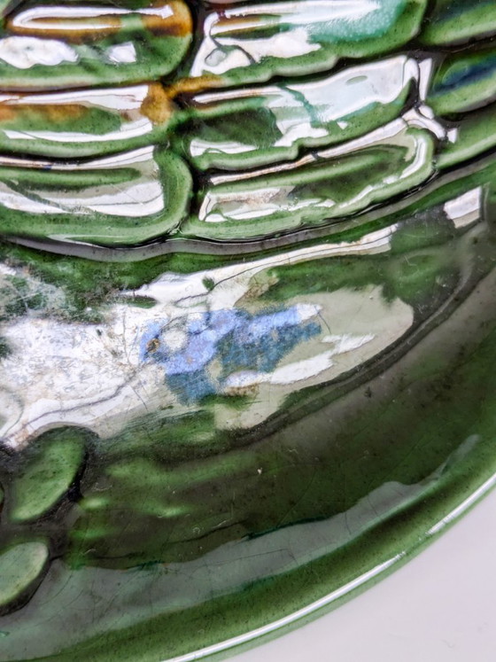 Vintage Green Barbotine Majolica Duck Dish, Sculptural Ceramic Soap Dish Trinket Tray – Bowls (photo 10 of 11)
