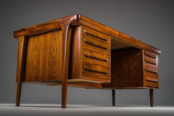 Image 1 of Moderner dänischer Chefschreibtisch Palisander von Ib Kofod Larsen für Faarup Møbelfabrik, 1960