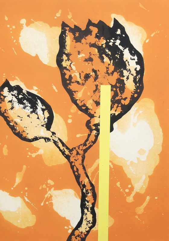 Image 1 of Merz, Albert - Composizione (46/50) - Acquaforte a colori/collage - Firmato a mano