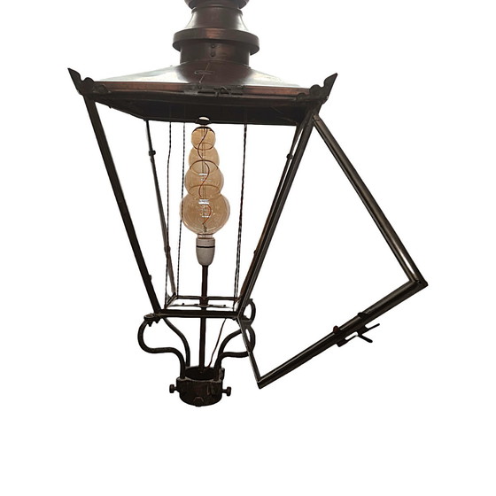 Image 1 of Ancienne lanterne anglaise en cuivre Foster & Pullen, vers 1900