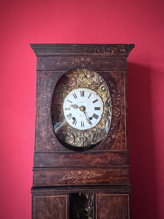 Comtoise Standuhr Korpus bemalt um 1840(?) ca 220 H 46 B 24 T – Macé a Redon, Klokken, Wood (photo 3 of 14)