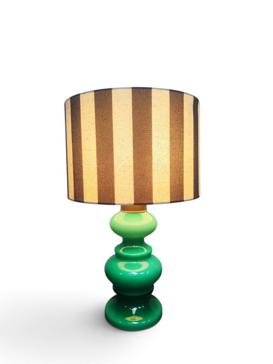 Italian 1960s Green Glass Lamp – Table lamps, Metal (photo 3 of 6)