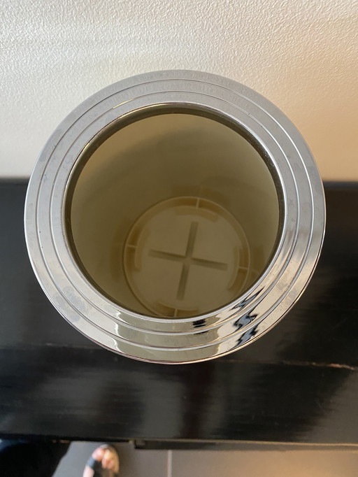 Vintage 80s Gold Cooler in Hollywood Regency Style