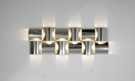 Applique Murale en Acier Inoxydable et Métal, de Style Contemporain