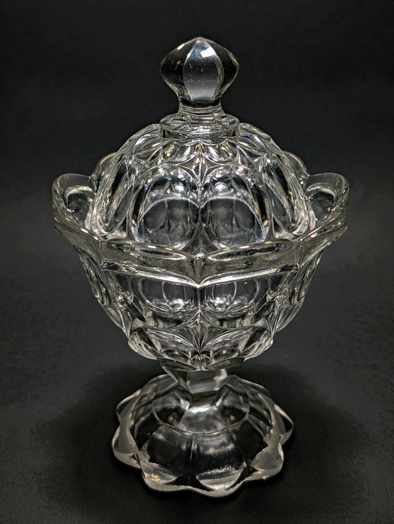 Image 1 of Vintage Candy Dish ( Bull's eye/Colonial 1900-1920 ) UV Reactive
