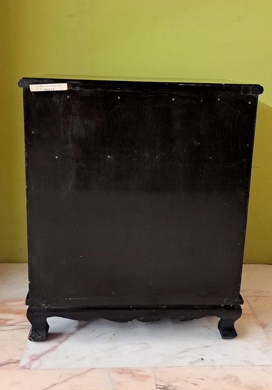 Tavolino orientale antico., Comodini, Legno, Ottone, Nero (foto 7 di 8)