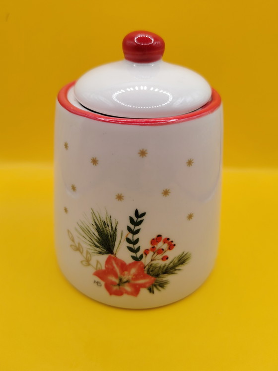 Image 1 of Marjolein Bastin Porzellan Zuckerdose & Milchkännchen Die Spiegelburg, Verlag Coppenrath, Winterdekor