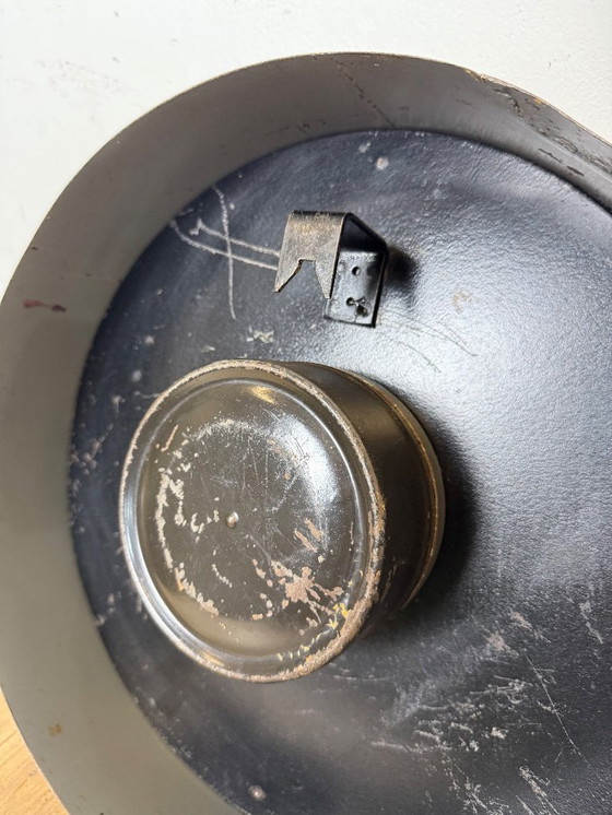 Image 1 of Grijze industriële fabriekswandklok van International, jaren 50