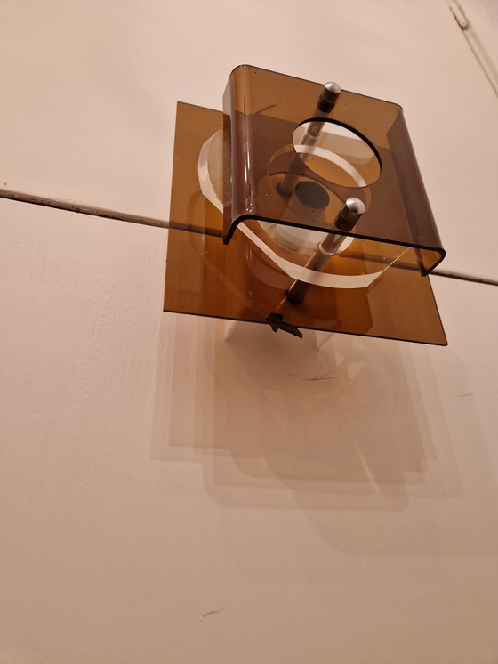 Image 1 of Vintage Herda space age wall lamp perspex