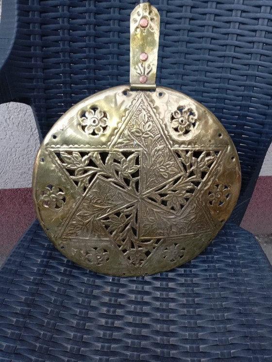 Image 1 of Top antiek - Engelse bedverwarmer uit de 18e eeuw