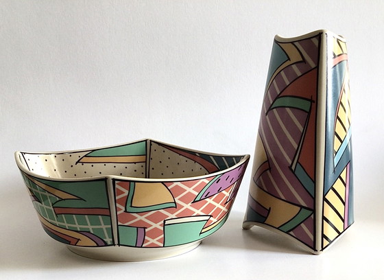 Image 1 of Rosenthal Dorothy Hafner Flash Eine Vase und eine Schale