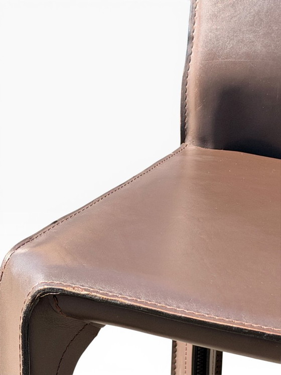 Sedia CAB 412 di Mario Bellini per Cassina, pelle sella marrone – Sedie da pranzo, Leather (photo 9 of 14)