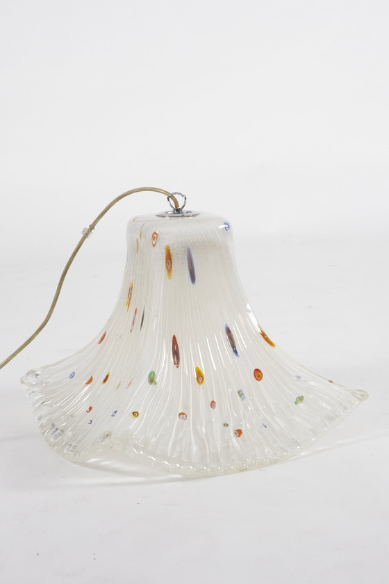 Image 1 of Postmoderne Italiaanse Murano glazen luster 80s